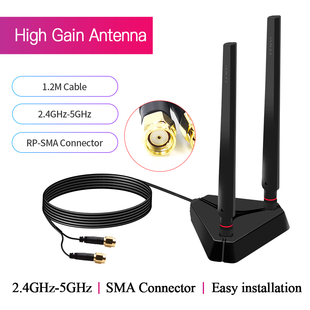 Ipex Connector - Antena wi-fi RP-SMA conector macho banda