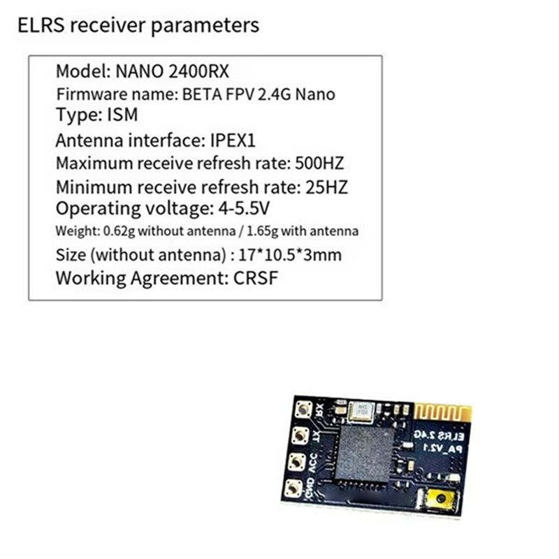 Antenna 2.4Ghz - CYGJ-10PCS Receptor ELRS 2.4Ghz NANO Expresslrs