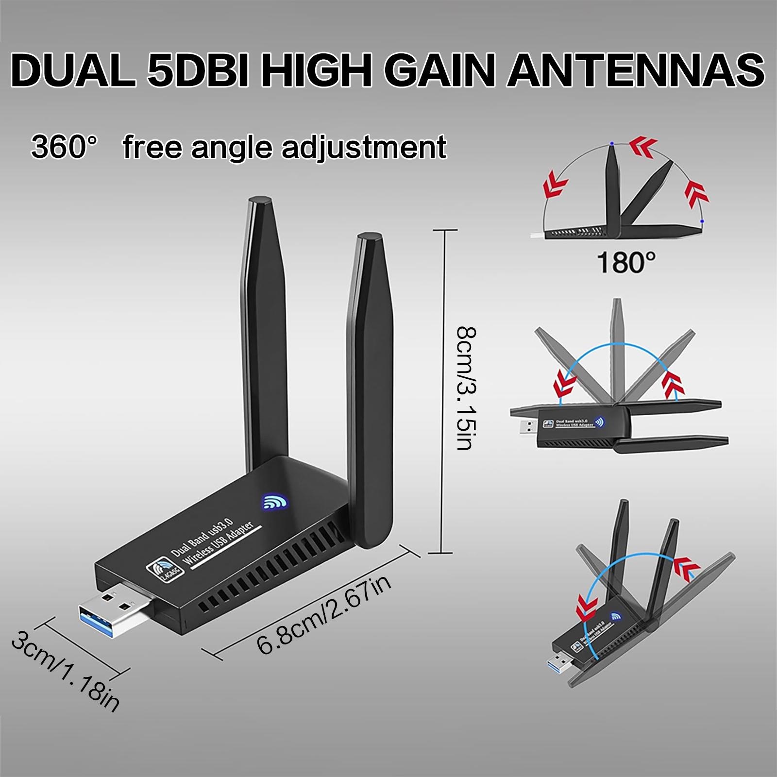 Adaptador USB WiFi de 1300Mbps - Antenna 2.4Ghz avaliação e preço