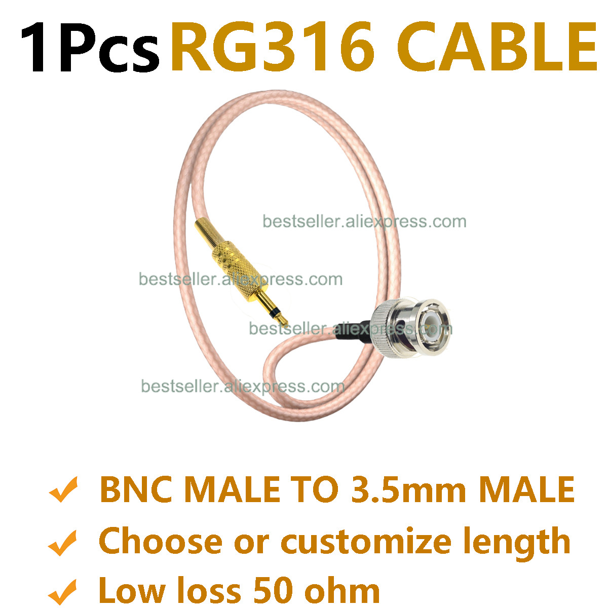 1 peça rg316 bnc macho para 3. - Jumper Wire Kit avaliação e preço