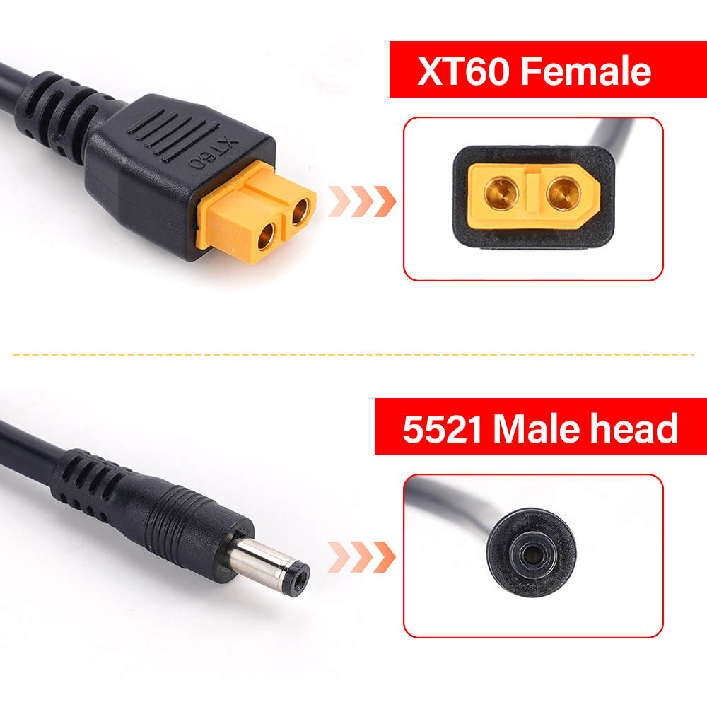 Conector fêmea xt60 para dc552 - Ipex Connector avaliação e preço