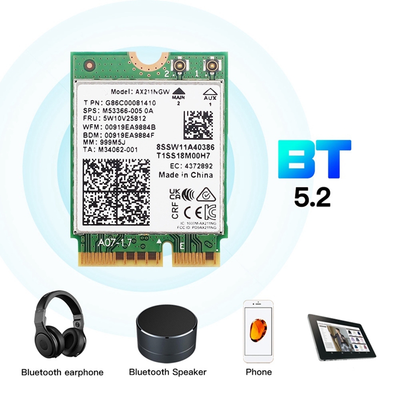Placa de Rede Sem Fio AX211NGW - Antenna 2.4Ghz avaliação e preço