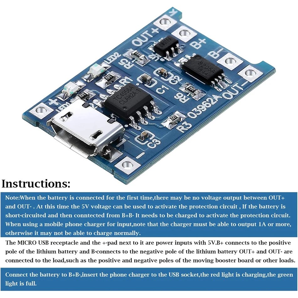 20 peças tp4056 1a 5v módulo d - Tp4056 Module avaliação e preço