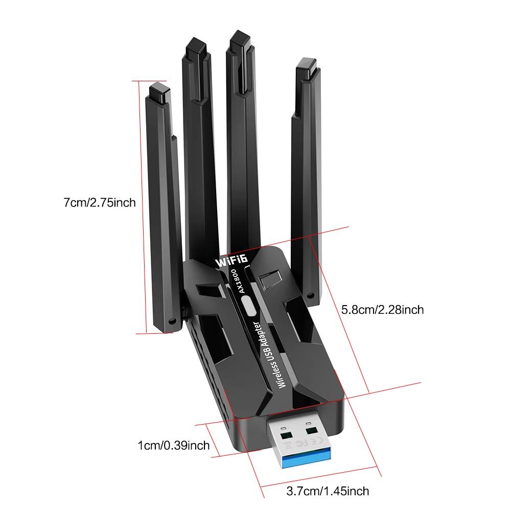 Adaptador USB WiFi 6 1800Mbps  - Antenna 2.4Ghz avaliação e preço